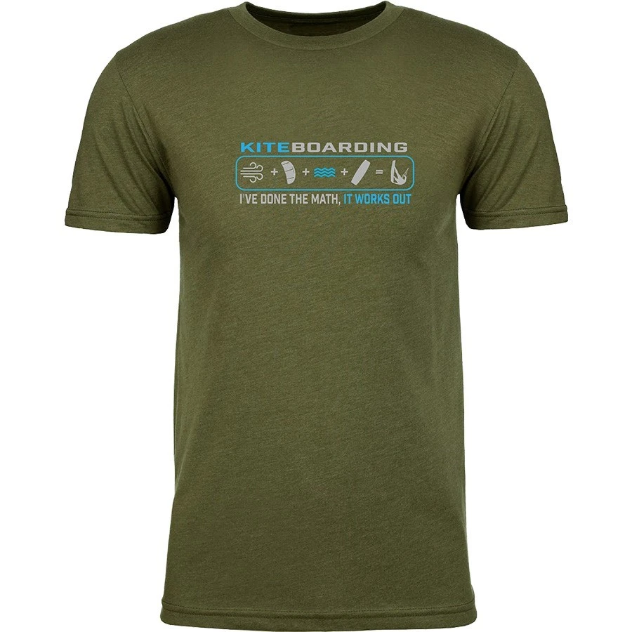 Kiteboarding - I've Done The Math T-Shirt - Military Green Discounts Apply ! 3 Kiteboarding - I've Done The Math T-Shirt - Military Green Discounts Apply !