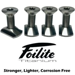 Foilite - M8 Titanium Hydrofoil Hardware Set - 4 Track Nuts And 4 M8 Screws Discounts Apply !