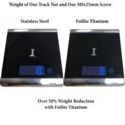 Foilite - M8 Titanium Hydrofoil Hardware Set - 4 Track Nuts And 4 M8 Screws Discounts Apply ! 11 Foilite - M8 Titanium Hydrofoil Hardware Set - 4 Track Nuts And 4 M8 Screws Discounts Apply ! -Windglide Surfing Shop foilite titanium m8 screw track nut set 5