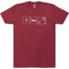 Eat, Sleep, Kite - Kiteboarding T-Shirt - Red - 25% Off Discounts Apply ! -Windglide Surfing Shop kb 2020 eat sleep kite red 1
