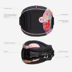 Mystic Dazzled Womens Kiteboarding Waist Harness - Dark Grey Discounts Apply ! -Windglide Surfing Shop mystic 2022 dazzled dark grey size 4