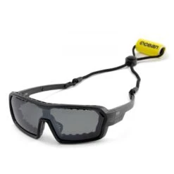 Ocean Chameleon Kiteboarding Water Shades - Matte Black W/Smoke Lense Discounts Apply ! -Windglide Surfing Shop ocean chameleon glasses matte black smoke lense 3