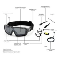 Ocean Chameleon Kiteboarding Water Shades - Matte Black W/Smoke Lense Discounts Apply ! -Windglide Surfing Shop ocean chameleon glasses matte black smoke lense 4