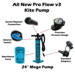 PKS Pro Flow V3 XL Kite Pump With PSI Meter 24" Discounts Apply ! 9 PKS Pro Flow V3 XL Kite Pump With PSI Meter 24" Discounts Apply ! -Windglide Surfing Shop pks 2020 pro flow v3 mega pump 4